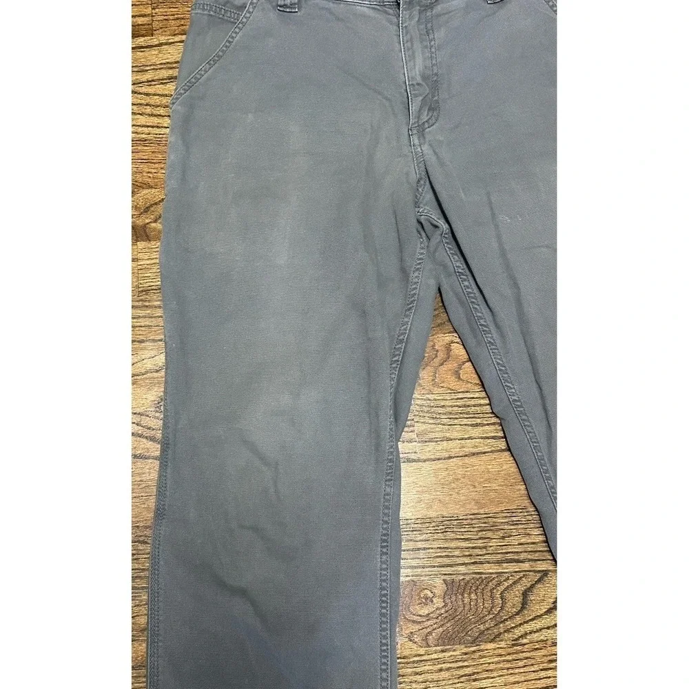 Carhartt Mens Gray Relaxed Fit Rugged Workwear Pants 102291 039 Men's Sz 34x30